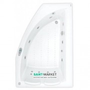 Ванна аэро- и гидромассажная акриловая PoolSpa Aquamarina 175х100 R правая система Smart 2 + белый PHAI510ST2C1960