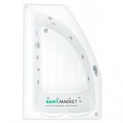 Ванна аэро- и гидромассажная акриловая PoolSpa Aquamarina 175х120 L левая система Smart 2 + белый PHAJ810ST2C1960