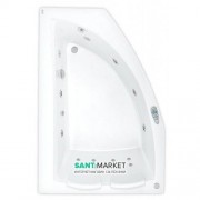 Ванна гидромассажная акриловая PoolSpa Aquamarina 175х120 L левая система Economy 1 белый PHAJ810SO1C0000