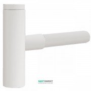 Сифон для раковини Tres телескопічний зі спідницею білий матовий 16110342BM