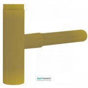 Сифон для раковини Tres телескопічний зі спідницею матове золото 16110342OM