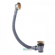 Злив для ванни Tres з переливом і системою Click-Clack зістарена латунь 03453420LV