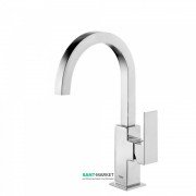 Змішувач для раковини Tres Cuadro Tres одноважільний з виливом 22х22 мм хром 106606