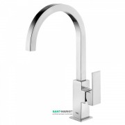 Змішувач для раковини Tres Cuadro Tres одноважільний з виливом 22х22 мм хром 106607