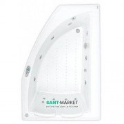 Ванна аеро- та гідромасажна акрилова PoolSpa Aquamarina 175х100 R права система Smart 2 білий  PHAI510ST2C0000