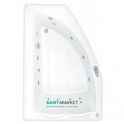 Ванна аэро- и гидромассажная акриловая PoolSpa Aquamarina 175х120 L левая система Titanium белый PHAJ810STTC0000