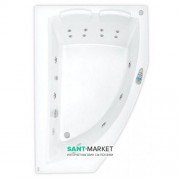 Ванна гідромасажна акрилова PoolSpa Aquamarina 175х100 R права система Smart 1 білий PHAI510ST1C0000