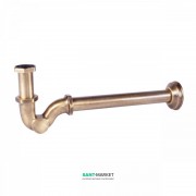 Сифон для раковини Tres вигнутий шарнірний з регістром зістарена латунь 03463820LV