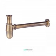 Сифон для раковини Tres з інспекційним люком зістарена латунь 03463430LV