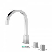 Смеситель для ванной Tres Cuadro Tres двухвентильный монтаж на борт ванны хром 00810503