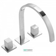 Смеситель для ванной Tres Cuadro Tres двухвентильный монтаж на борт ванны хром 00810501