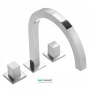 Смеситель для ванной Tres Cuadro Tres двухвентильный монтаж на борт ванны хром 00810502