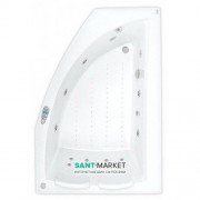 Ванна аеро- та гідромасажна акрилова PoolSpa Aquamarina 175х120 R права система Smart 2 білий PHAJ710ST2C0000