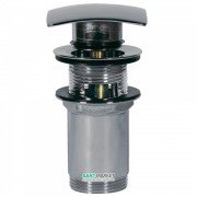 Донный клапан для раковины Tres с водосливом Click-Clack хром 13434020