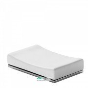 Мильниця для ванної Tres Slim-Tres настільна кераміка/метал білий/хром 20263607