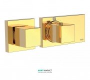 Термостат для душу Tres Block System colors з затвором і регулятором потоку золото 20725199OR