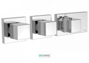 Термостат для душу Tres Block System з затвором і регулятором потоку хром 20725399