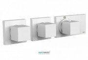 Термостат для душу Tres Block System colors з затвором 4 споживача білий матовий 20725499BM