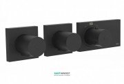 Термостат для душу Tres Block System colors з затвором 3 споживача чорний матовий 20735399NM