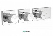 Термостат для душу Tres Block System з затвором 3 споживача хром 20735399
