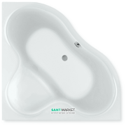 Ванна акриловая угловая PoolSpa коллекция Persja 140×140 с ножками белый PWSE310ZN000000