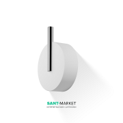 Крючок для ванной Decor Walther Stone настенный одинарный белый/хром 0972754