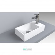 Раковина для ванной Miraggio Copper 400 накладная с отверстием под смеситель белый глянцевый  0000162