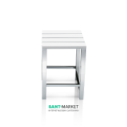 Табурет для ванної Décor Walther DW 68 білий / хром 0503604