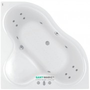 Ванна аэро- и гидромассажная акриловая PoolSpa Persja 140х140 система Smart 2 + белый PHSE310ST2C1960