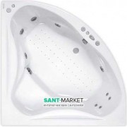 Ванна аэро- и гидромассажная акриловая PoolSpa Francja XL 150х150 система Smart 2 белый PHSH710ST2C0000