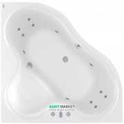 Ванна гидромассажная акриловая PoolSpa Persja 140х140 система Smart 1 белый PHSE310ST1C0000