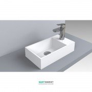 Раковина для ванної Miraggio Copper 400 накладна з отвором під змішувач білий глянсовий 0000162