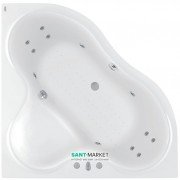 Ванна аэро- и гидромассажная акриловая PoolSpa Persja 140х140 система Titanium белый PHSE310STTC0000