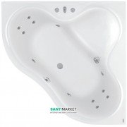 Ванна гидромассажная акриловая PoolSpa Persja 150х150 система Smart 1 белый PHSH610ST1C0000