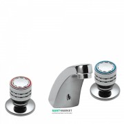 Смеситель для раковины Tres Ese-23 двухвентильный монтаж на 3 отверстия хром 123105