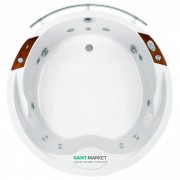Ванна аэро- и гидромассажная акриловая PoolSpa Atlantyda 160х160 система Smart 2 белый PHRD310ST2C0000