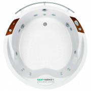 Ванна аеро- та гідромасажна акрилова PoolSpa Atlantyda 160х160 система Titanium білий PHRD310STTC0000