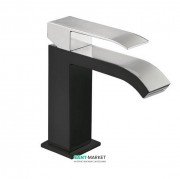 Змішувач для раковини Tres Cuadro colors одноважільний чорний/хром 00610101NE