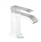 Змішувач для раковини Tres Cuadro colors одноважільний білий/хром 00610101BL