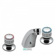 Смеситель для раковины Tres Ese-23 двухвентильный монтаж на 3 отверстия хром 123105