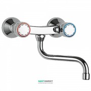 Смеситель для кухни Tres Ese-23 двухвентильный настенный хром 123310