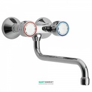Смеситель для кухни Tres Ese-23 двухвентильный настенный хром 123210