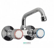 Смеситель для кухни Tres Ese-23 двухвентильный настенный расстояние от стены 207 мм хром 123214