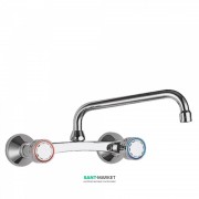 Змішувач для кухні Tres Ese-23 двовентильний настінний відстань від стіни 298 мм хром 123416