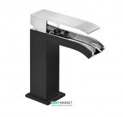Смеситель для раковины Tres Cuadro colors однорычажный черный/хром 00611001NE