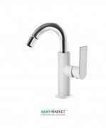 Смеситель для биде Tres Loft colors однорычажный белый/хром 20022401BL