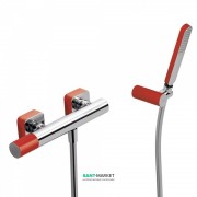 Смеситель для душа Tres Loft colors с ручным душем красный/хром 20016701RO