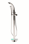 Смеситель для ванной PoolSpa Arc однорычажный с ручным душем отдельностоящий монтаж на пол хром PD6000080