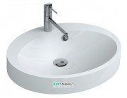 Раковина для ванної Miraggio Devon накладна з отвором під змішувач білий глянсовий 0000648