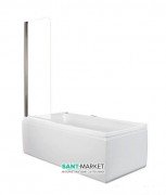 Шторка для ванни PoolSpa Clif-N 67х153 left/right скло прозоре/профіль хром PI4000094